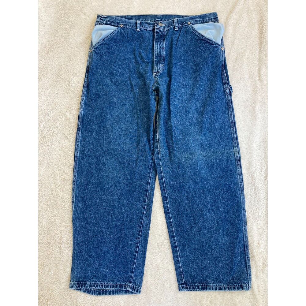 Vintage Wrangler USA Made Baggy Faded Carpenter Skater Utility Workwear Jeans 36